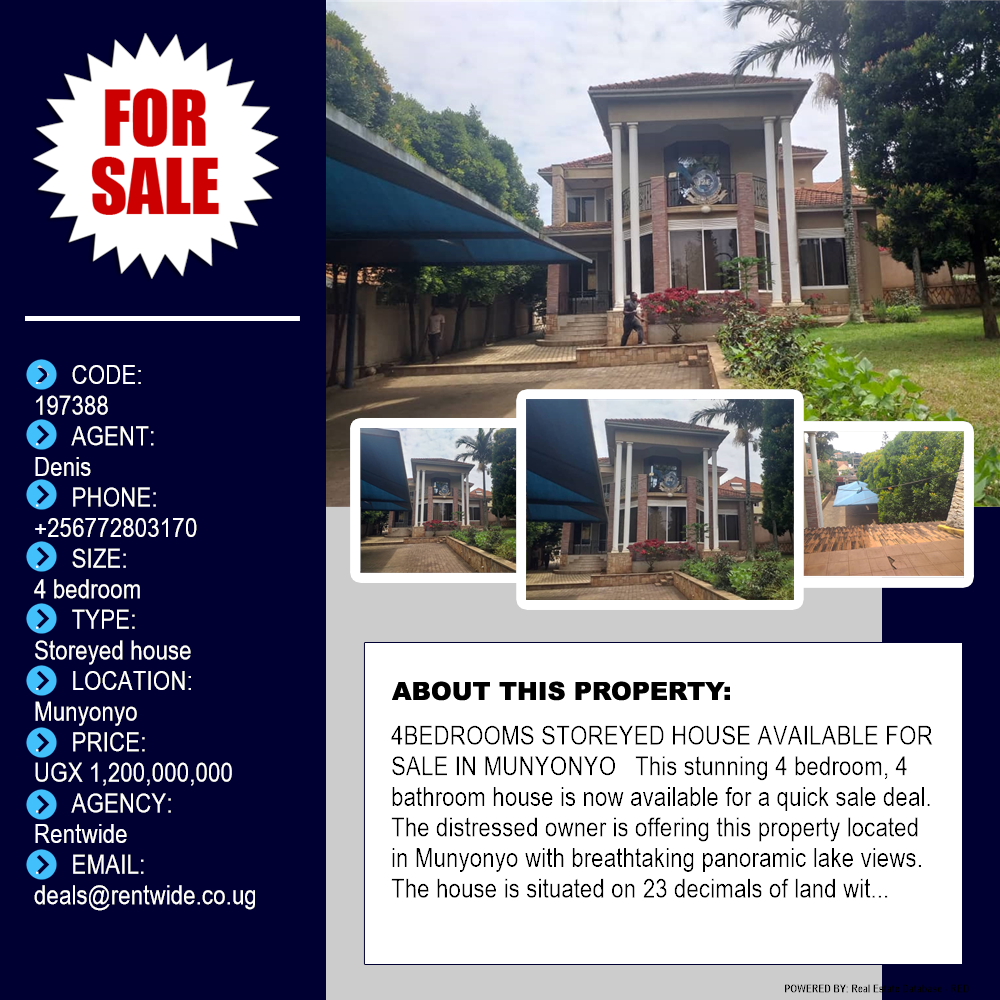 4 bedroom Storeyed house  for sale in Munyonyo Kampala Uganda, code: 197388