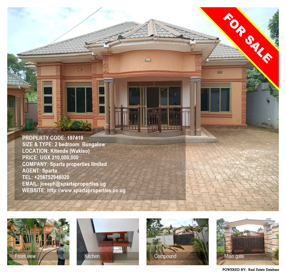 2 bedroom Bungalow  for sale in Kitende Wakiso Uganda, code: 197419