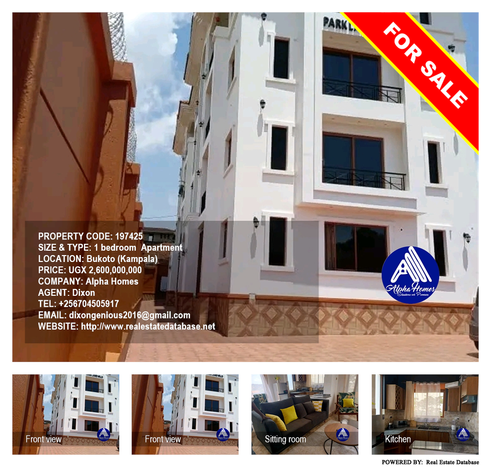 1 bedroom Apartment  for sale in Bukoto Kampala Uganda, code: 197425