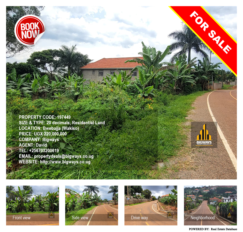 Residential Land  for sale in Bwebajja Wakiso Uganda, code: 197449