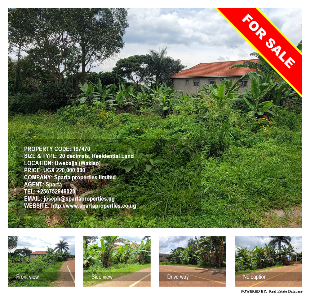 Residential Land  for sale in Bwebajja Wakiso Uganda, code: 197470