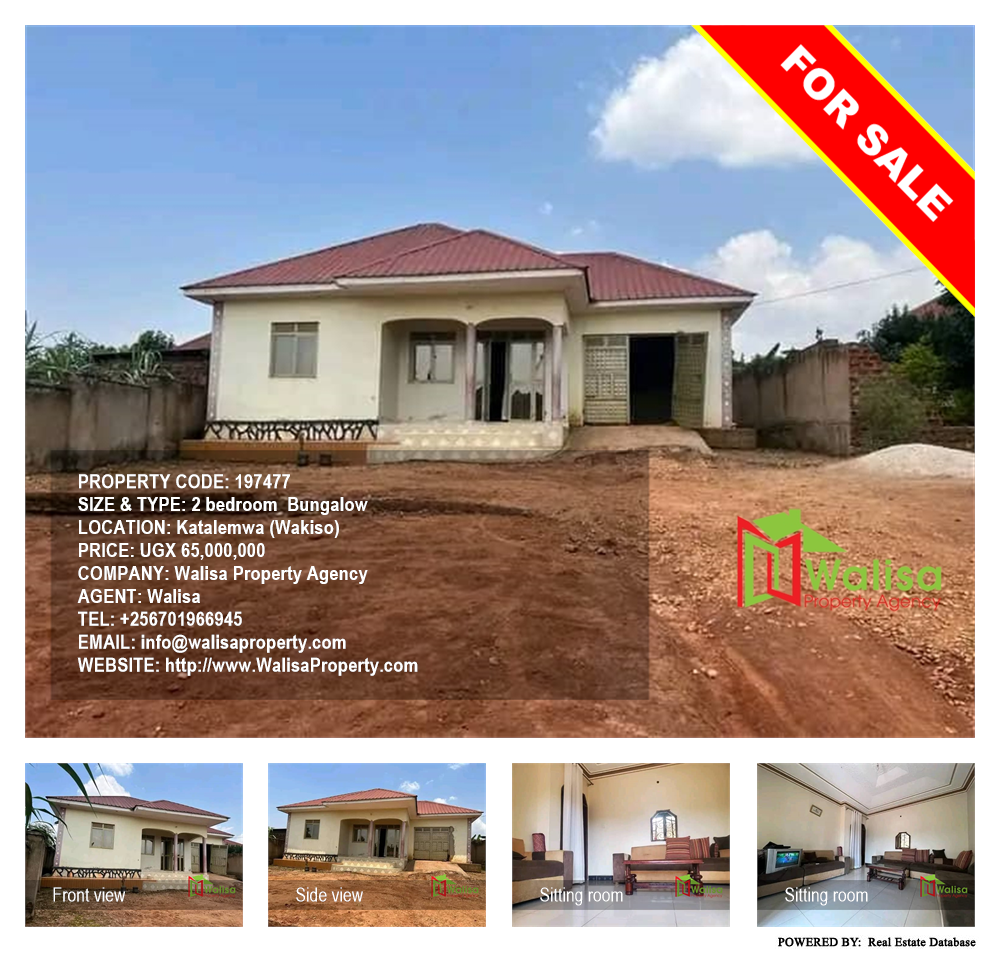 2 bedroom Bungalow  for sale in Katalemwa Wakiso Uganda, code: 197477