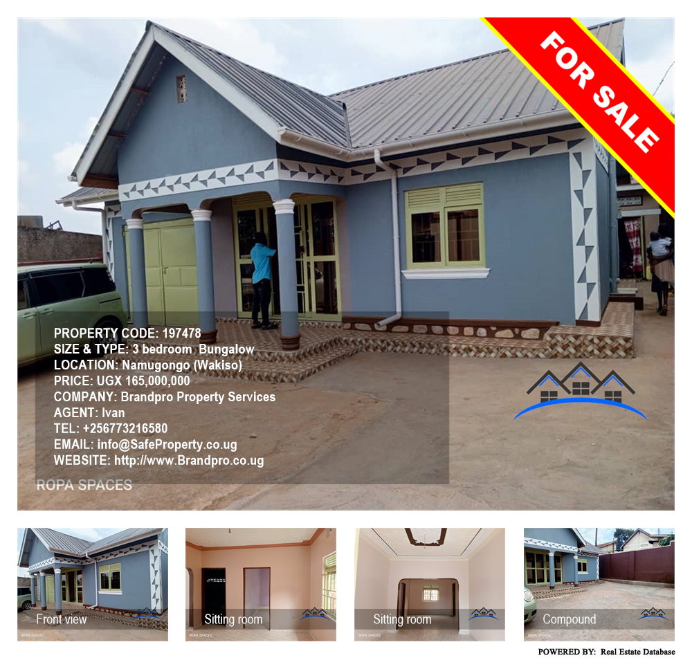 3 bedroom Bungalow  for sale in Namugongo Wakiso Uganda, code: 197478