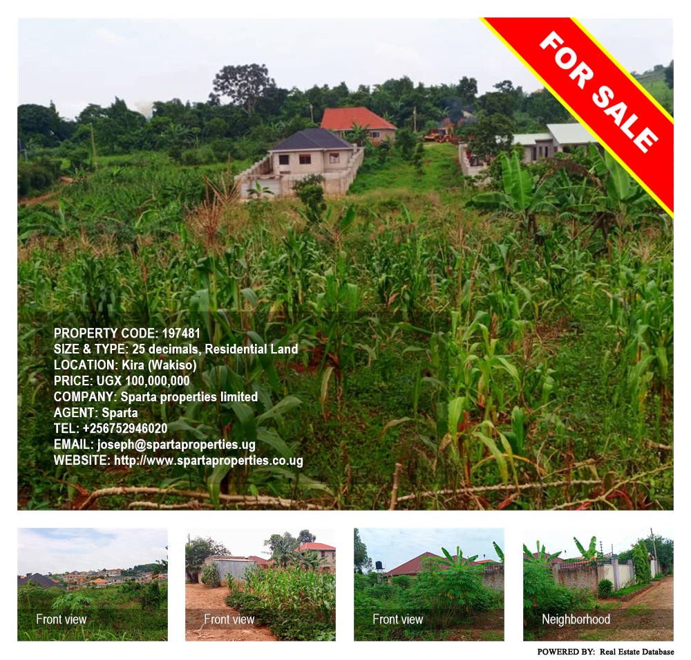 Residential Land  for sale in Kira Wakiso Uganda, code: 197481