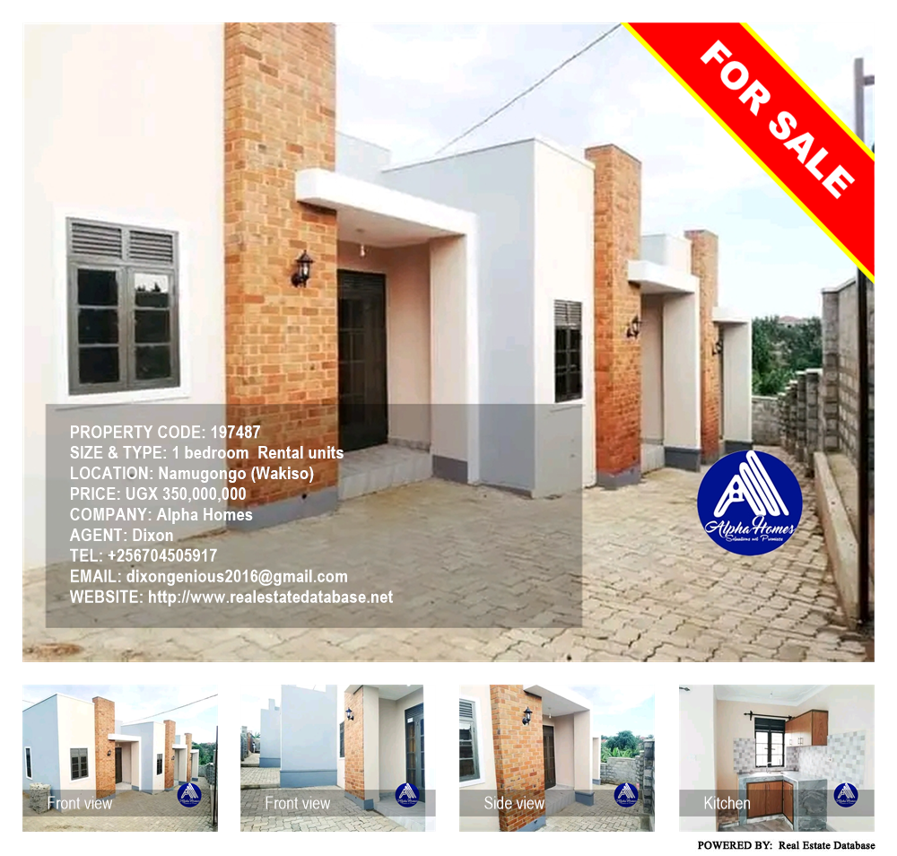 1 bedroom Rental units  for sale in Namugongo Wakiso Uganda, code: 197487