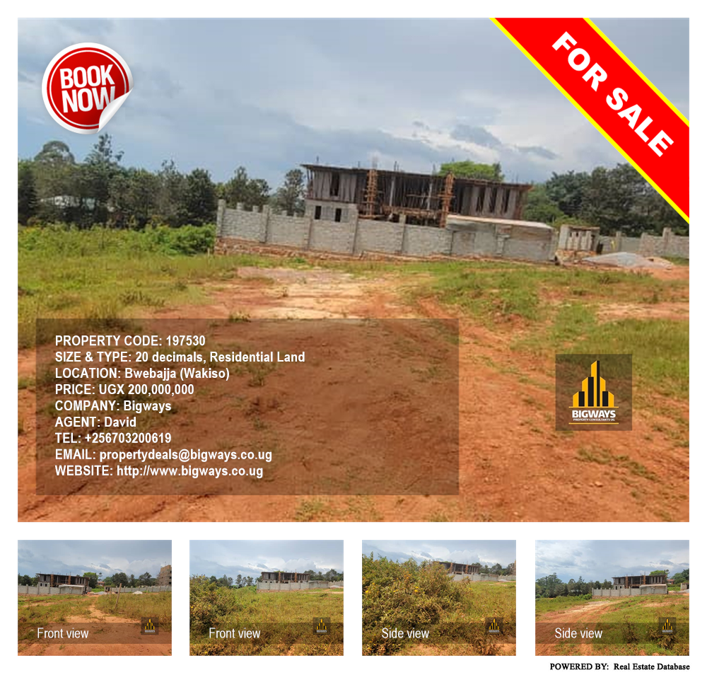 Residential Land  for sale in Bwebajja Wakiso Uganda, code: 197530