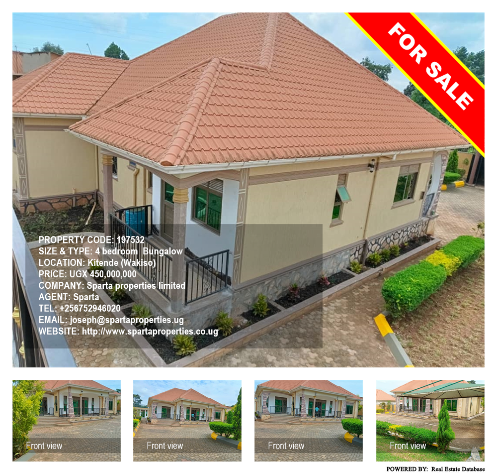 4 bedroom Bungalow  for sale in Kitende Wakiso Uganda, code: 197532