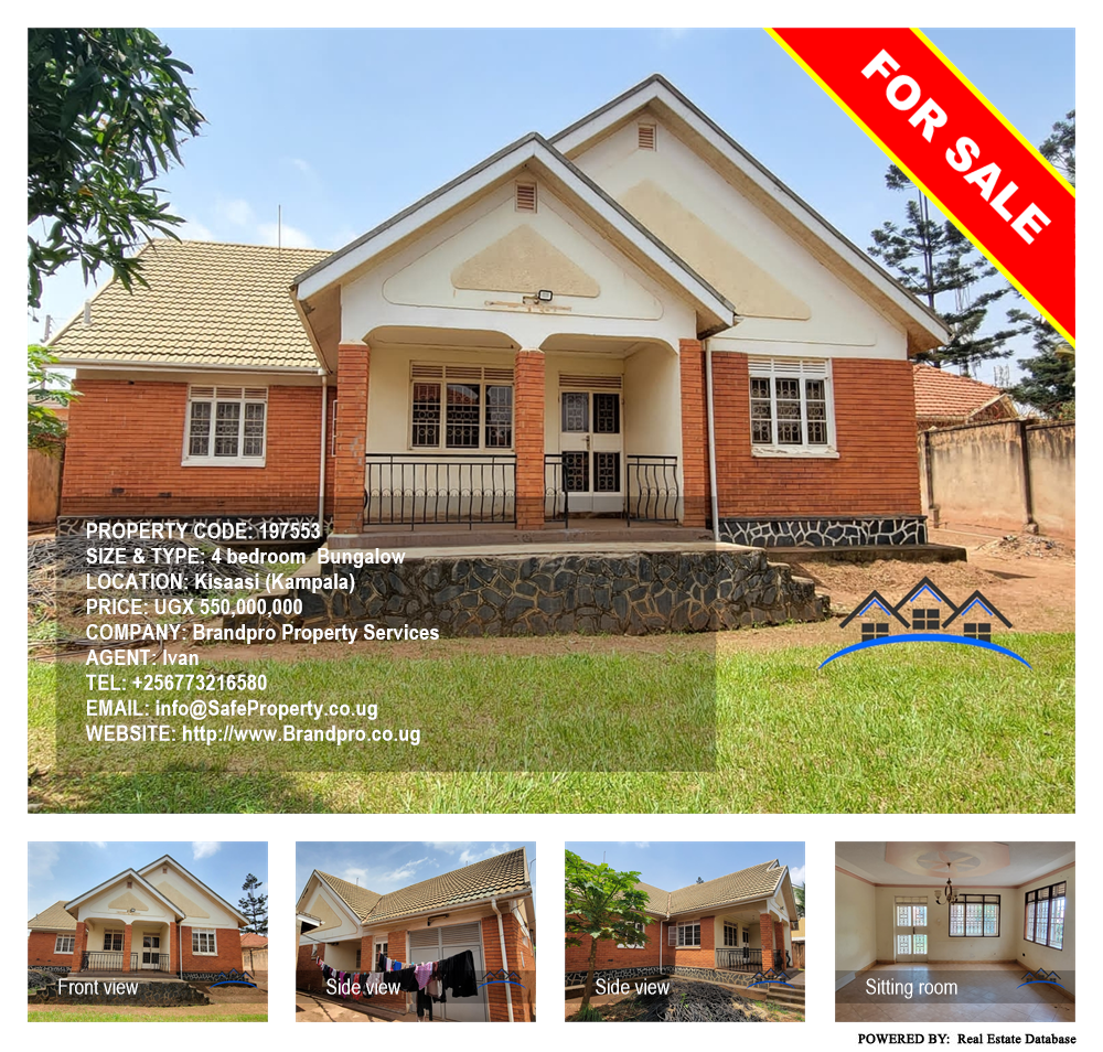 4 bedroom Bungalow  for sale in Kisaasi Kampala Uganda, code: 197553