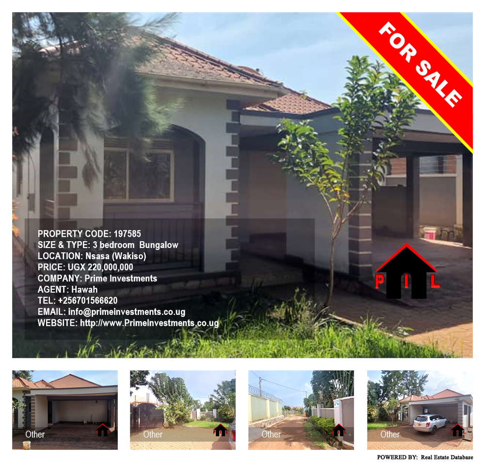 3 bedroom Bungalow  for sale in Nsasa Wakiso Uganda, code: 197585