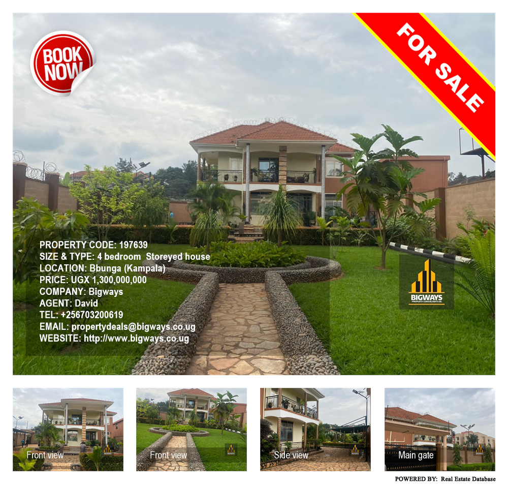 4 bedroom Storeyed house  for sale in Bbunga Kampala Uganda, code: 197639