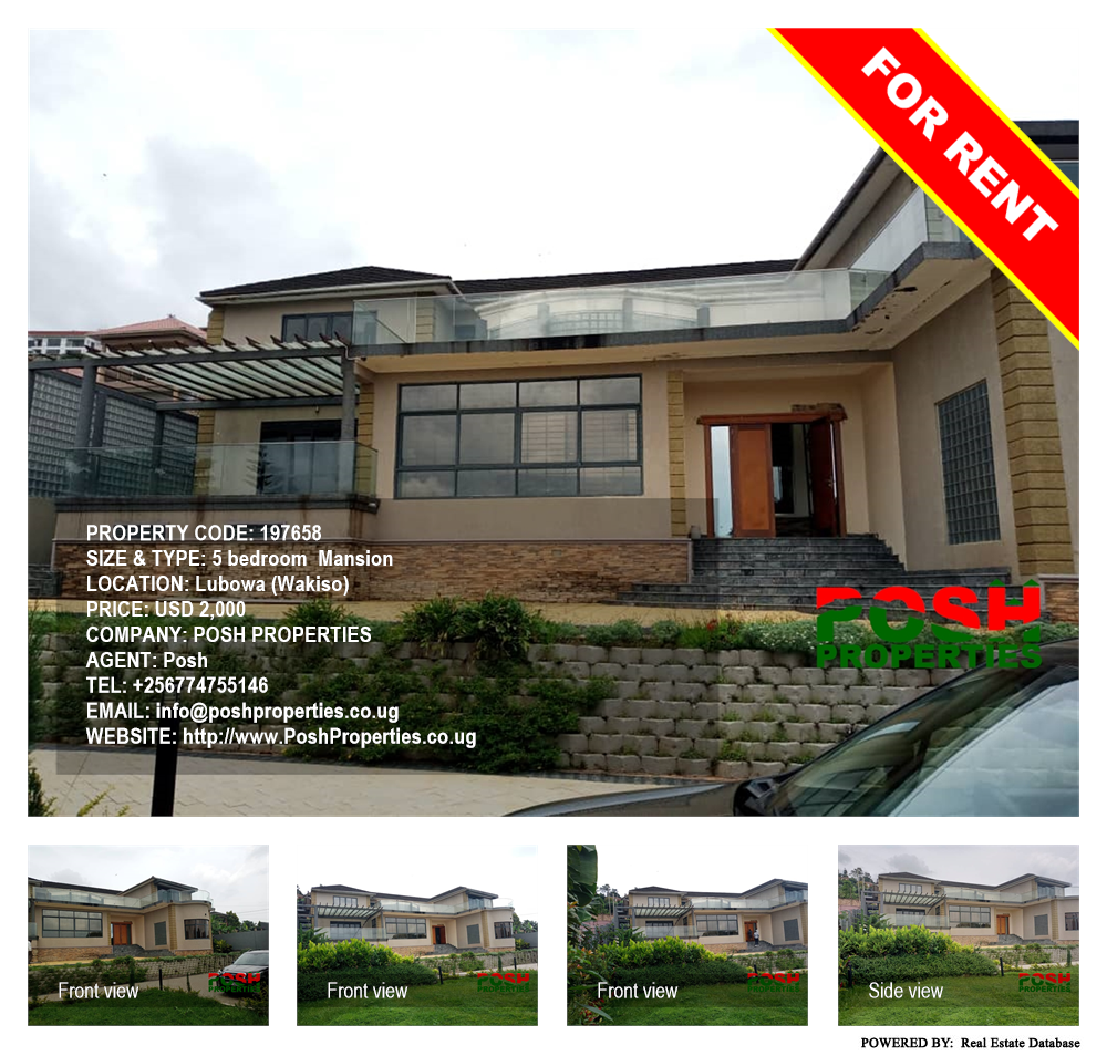 5 bedroom Mansion  for rent in Lubowa Wakiso Uganda, code: 197658