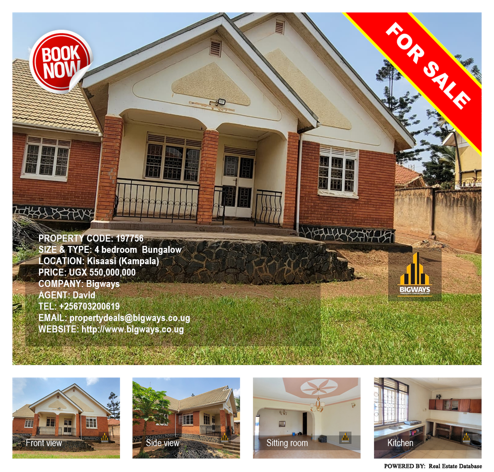 4 bedroom Bungalow  for sale in Kisaasi Kampala Uganda, code: 197756