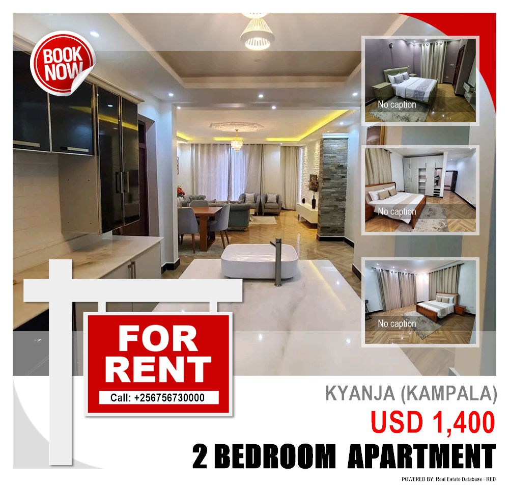 2 bedroom Apartment  for rent in Kyanja Kampala Uganda, code: 197873