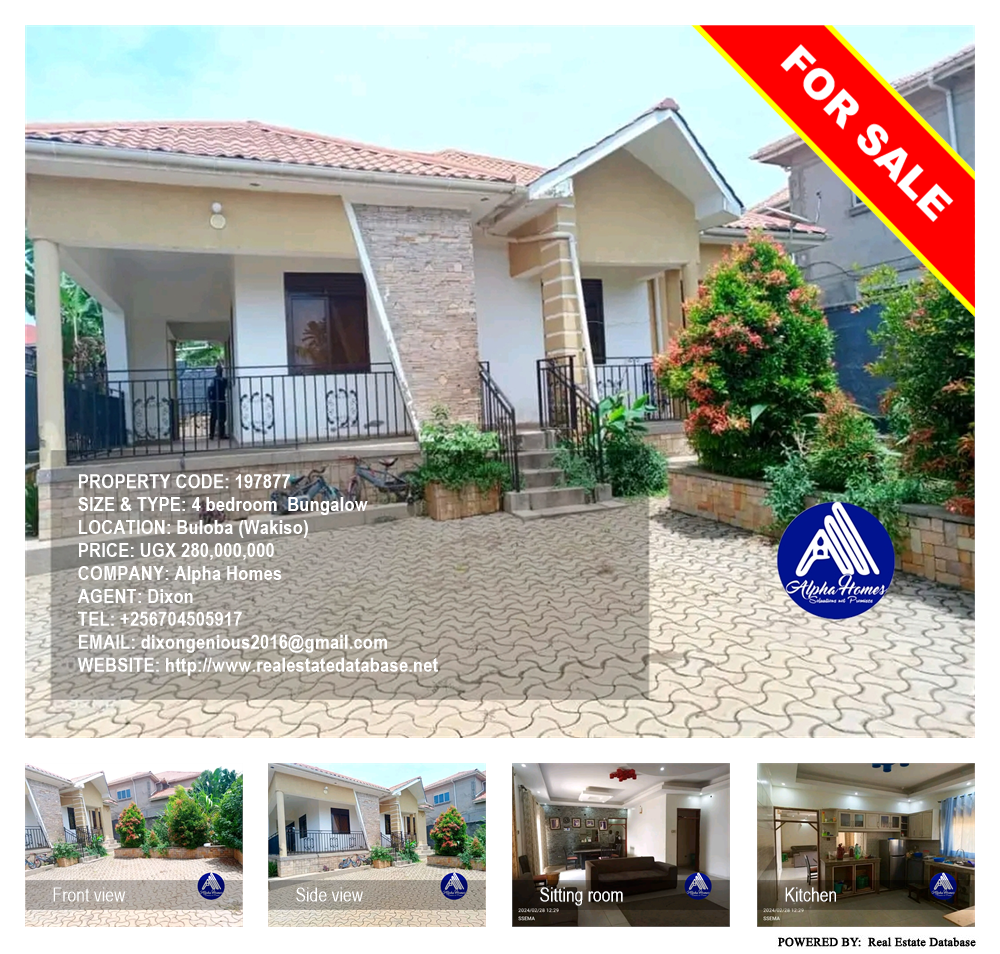 4 bedroom Bungalow  for sale in Buloba Wakiso Uganda, code: 197877