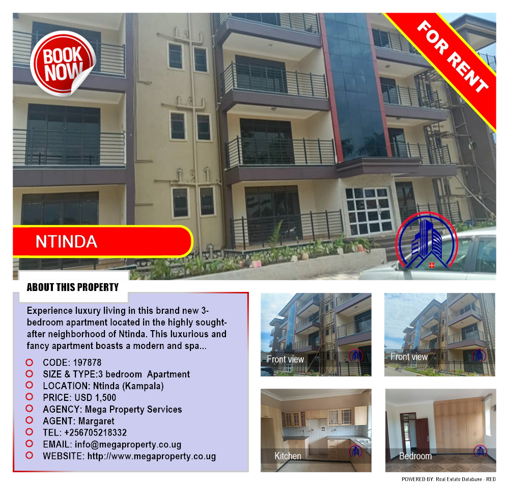 3 bedroom Apartment  for rent in Ntinda Kampala Uganda, code: 197878