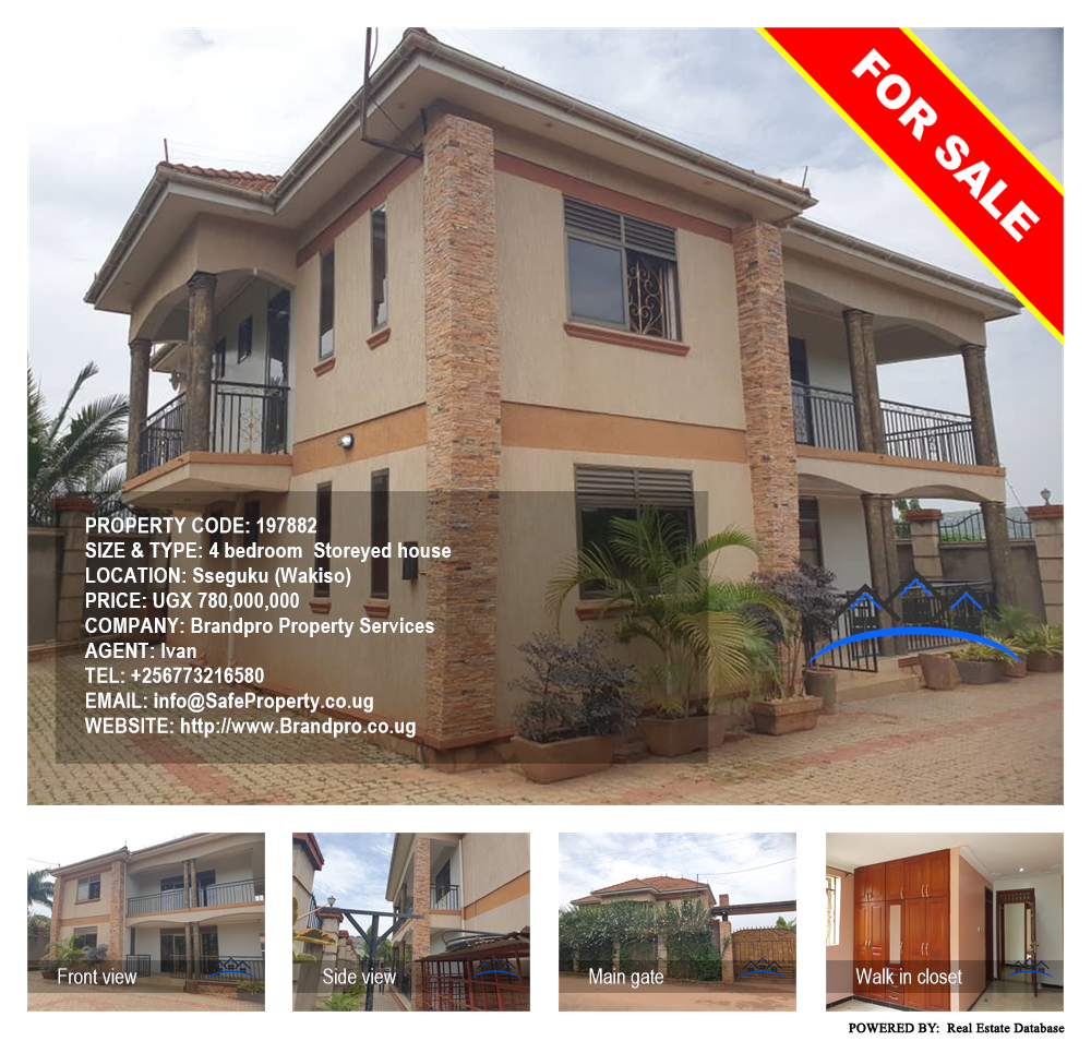 4 bedroom Storeyed house  for sale in Seguku Wakiso Uganda, code: 197882