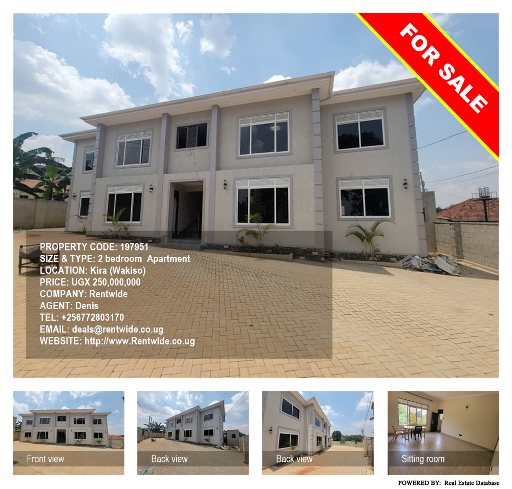 2 bedroom Apartment  for sale in Kira Wakiso Uganda, code: 197951