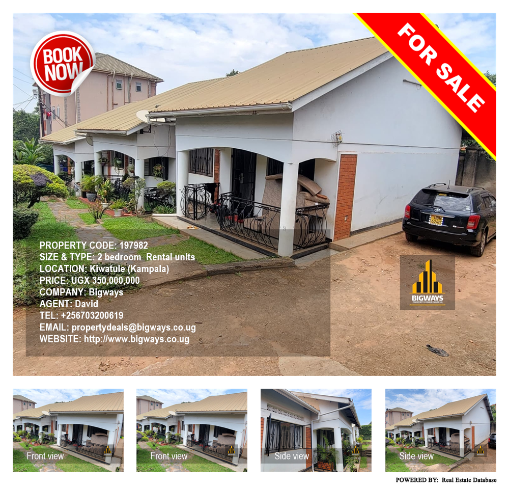 2 bedroom Rental units  for sale in Kiwaatule Kampala Uganda, code: 197982