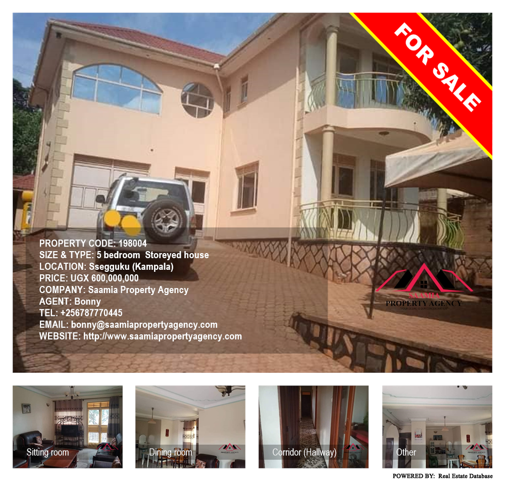 5 bedroom Storeyed house  for sale in Seguku Kampala Uganda, code: 198004