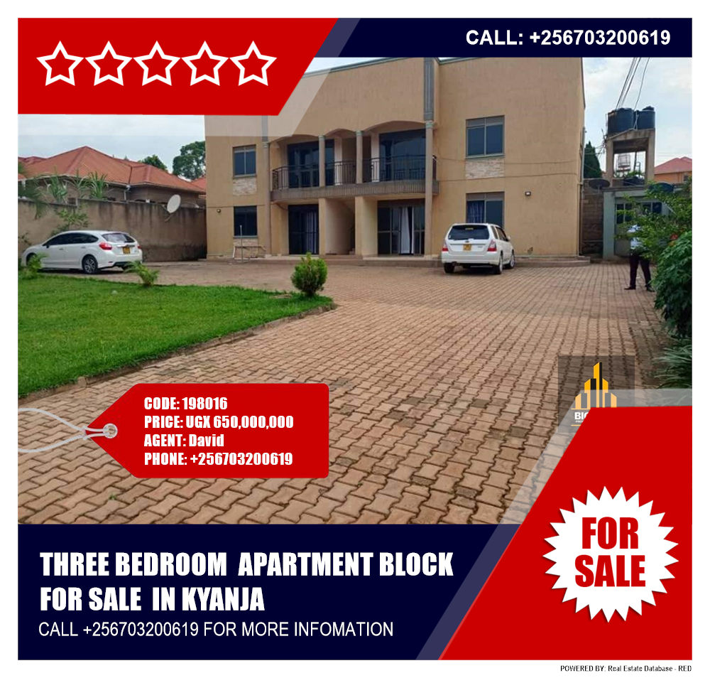 3 bedroom Apartment block  for sale in Kyanja Kampala Uganda, code: 198016