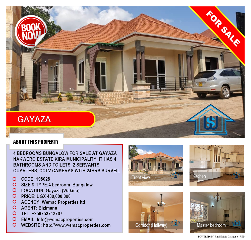 4 bedroom Bungalow  for sale in Gayaza Wakiso Uganda, code: 198028