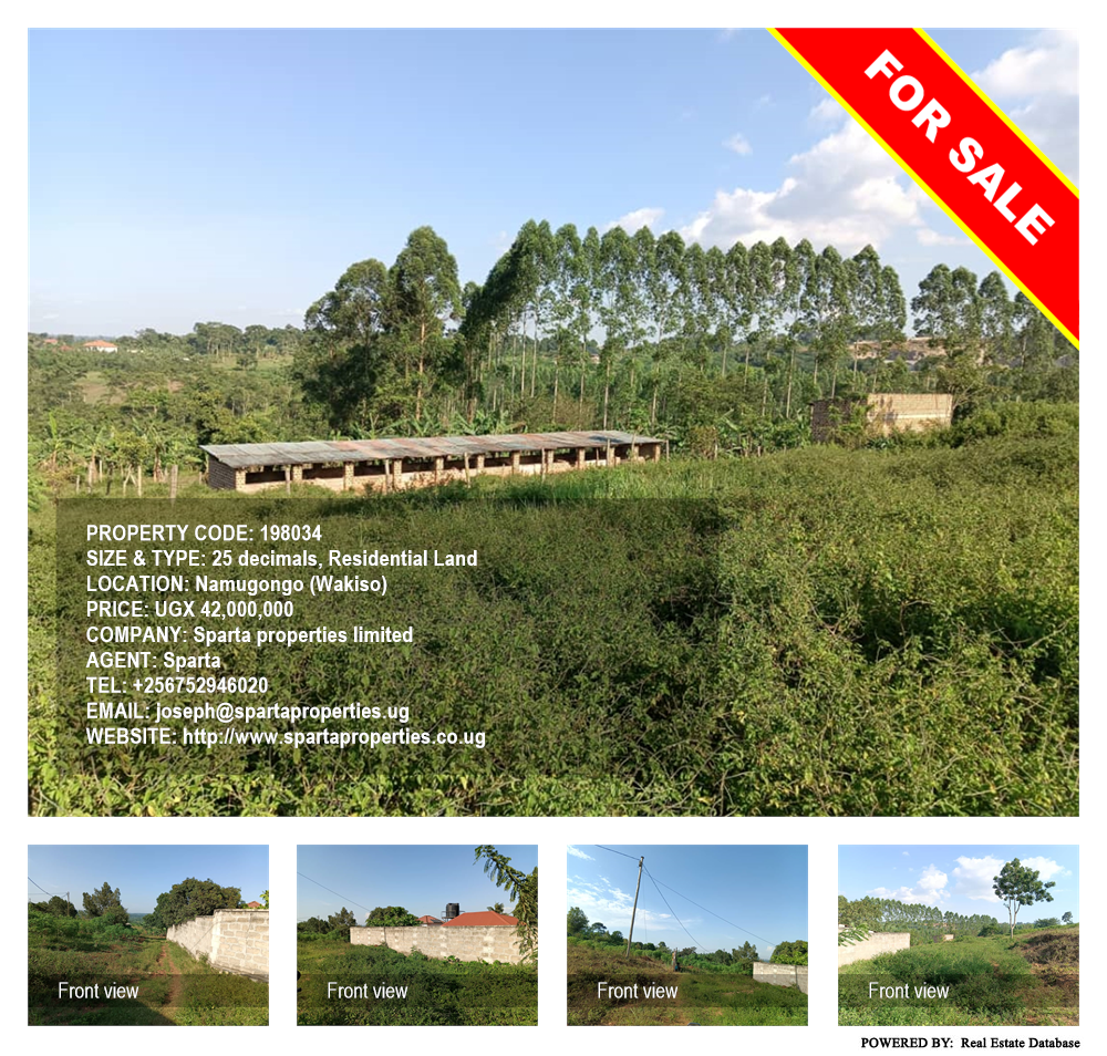 Residential Land  for sale in Namugongo Wakiso Uganda, code: 198034