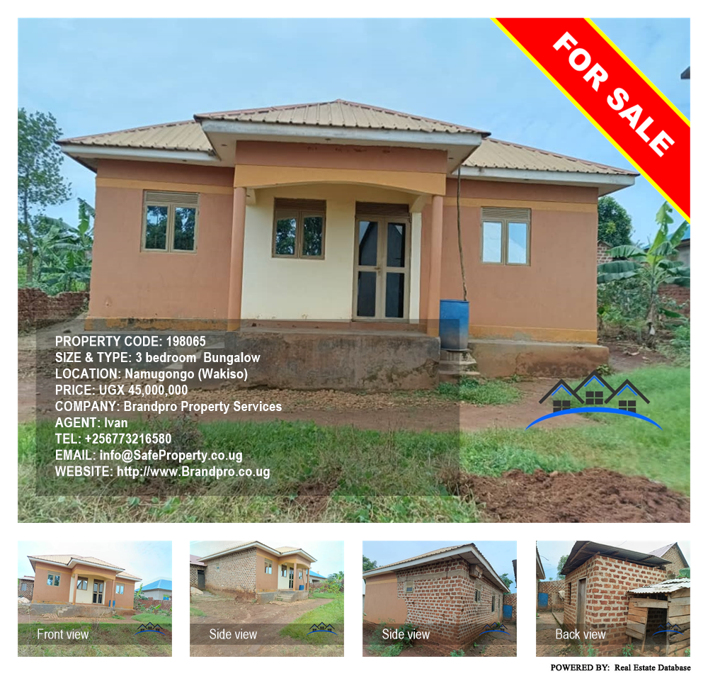 3 bedroom Bungalow  for sale in Namugongo Wakiso Uganda, code: 198065