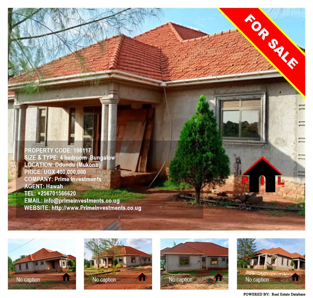 4 bedroom Bungalow  for sale in Ddundu Mukono Uganda, code: 198117