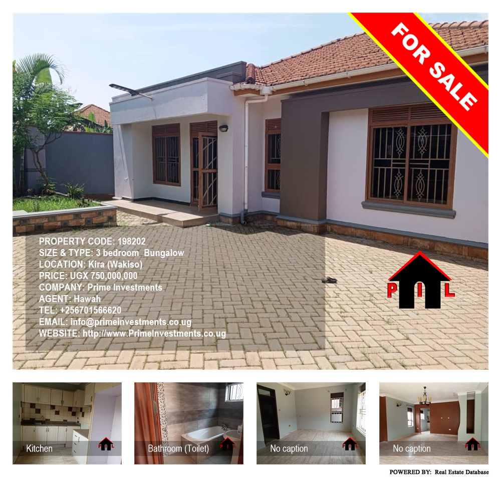 3 bedroom Bungalow  for sale in Kira Wakiso Uganda, code: 198202