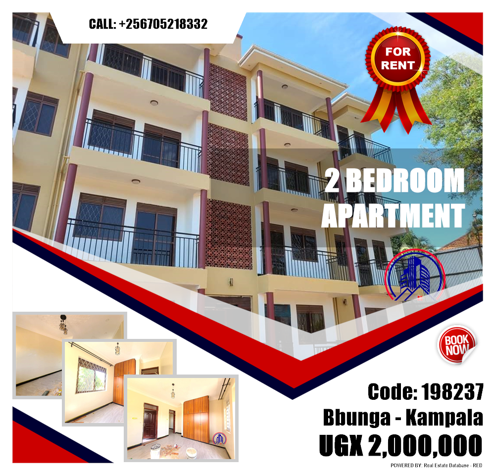 2 bedroom Apartment  for rent in Bbunga Kampala Uganda, code: 198237