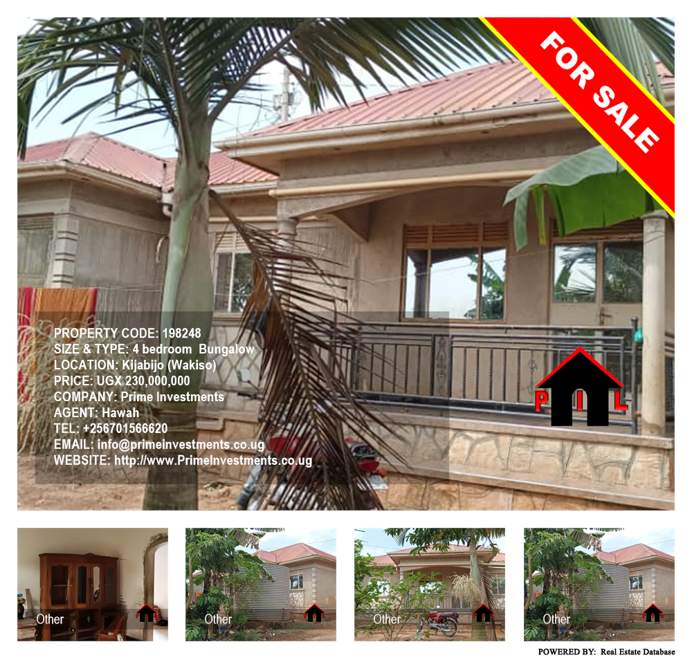 4 bedroom Bungalow  for sale in Kijabijo Wakiso Uganda, code: 198248