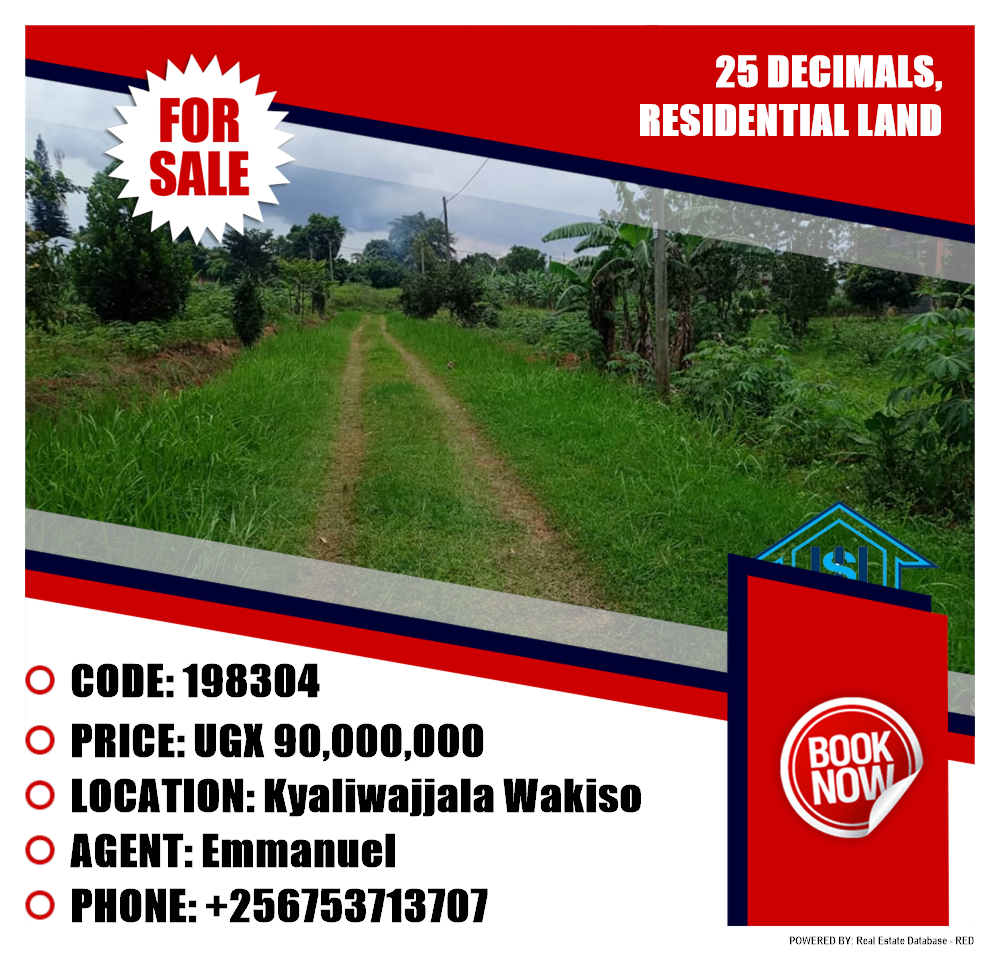 Residential Land  for sale in Kyaliwajjala Wakiso Uganda, code: 198304