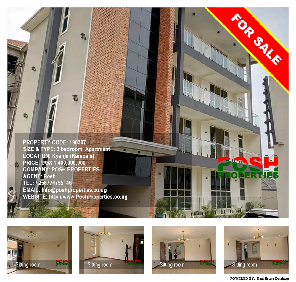 3 bedroom Apartment  for sale in Kyanja Kampala Uganda, code: 198307