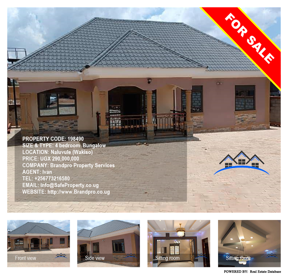 4 bedroom Bungalow  for sale in Naluvule Wakiso Uganda, code: 198490