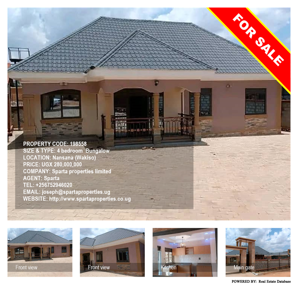 4 bedroom Bungalow  for sale in Nansana Wakiso Uganda, code: 198558