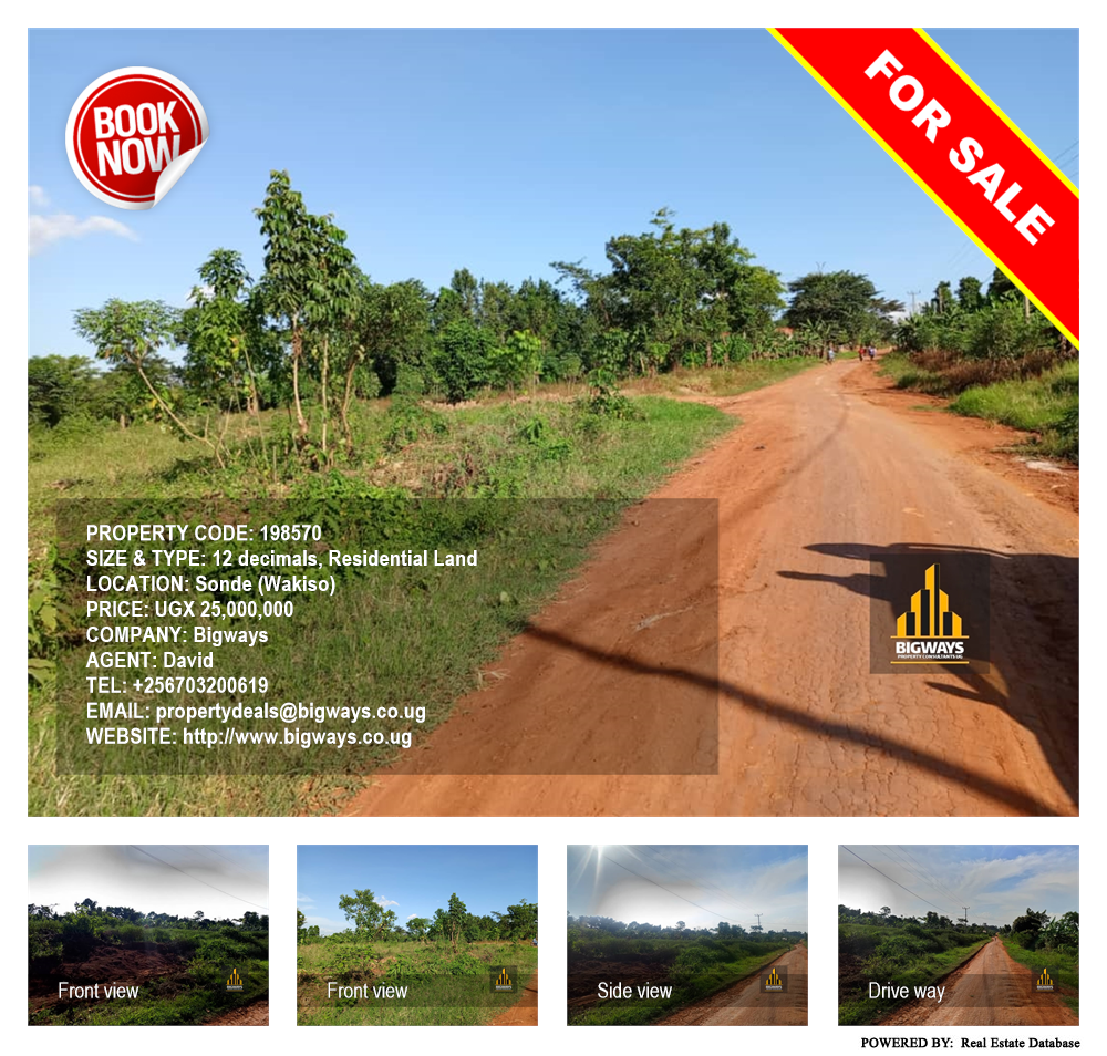 Residential Land  for sale in Sonde Wakiso Uganda, code: 198570