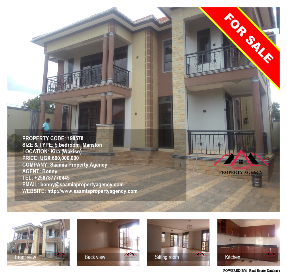 5 bedroom Mansion  for sale in Kira Wakiso Uganda, code: 198578