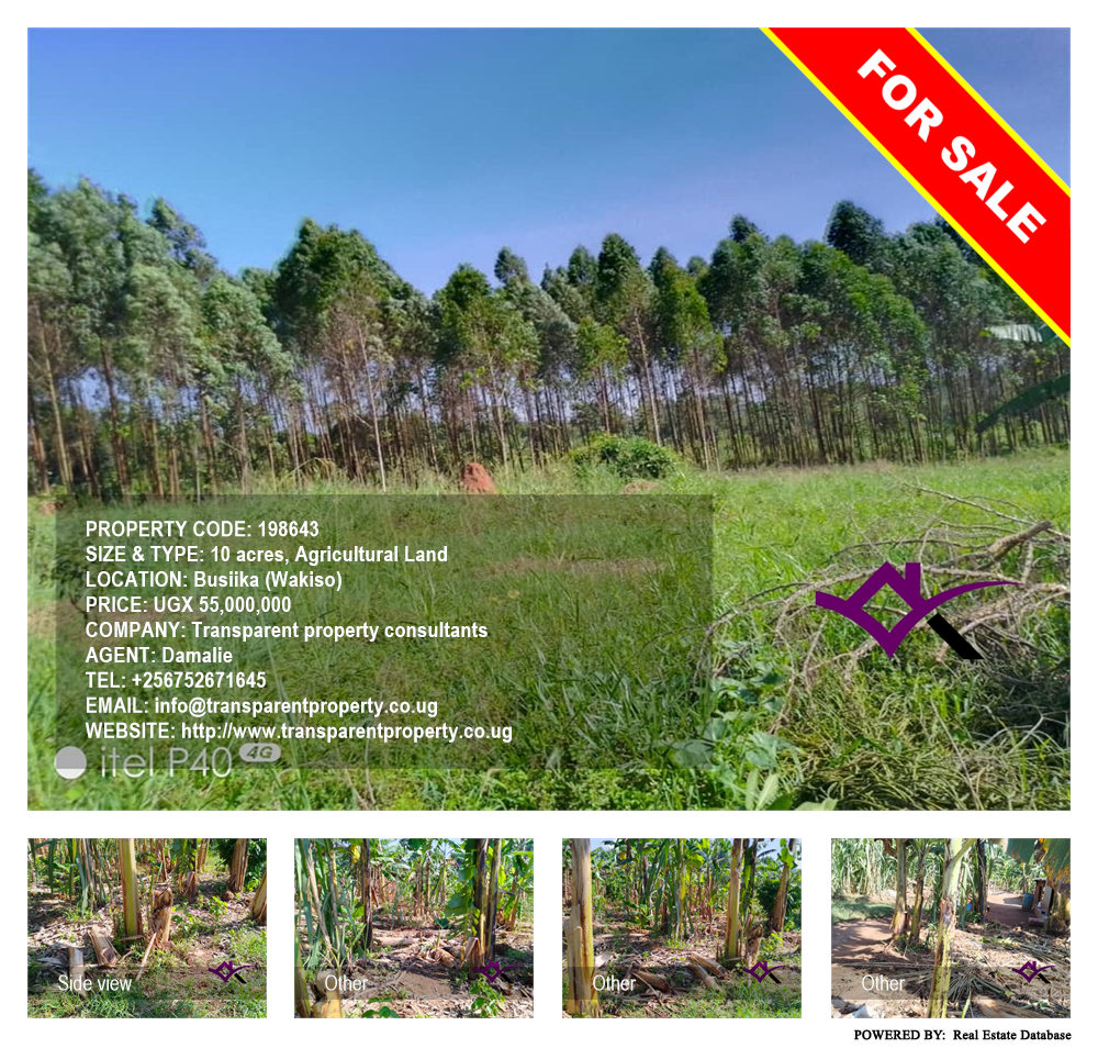 Agricultural Land  for sale in Busiika Wakiso Uganda, code: 198643