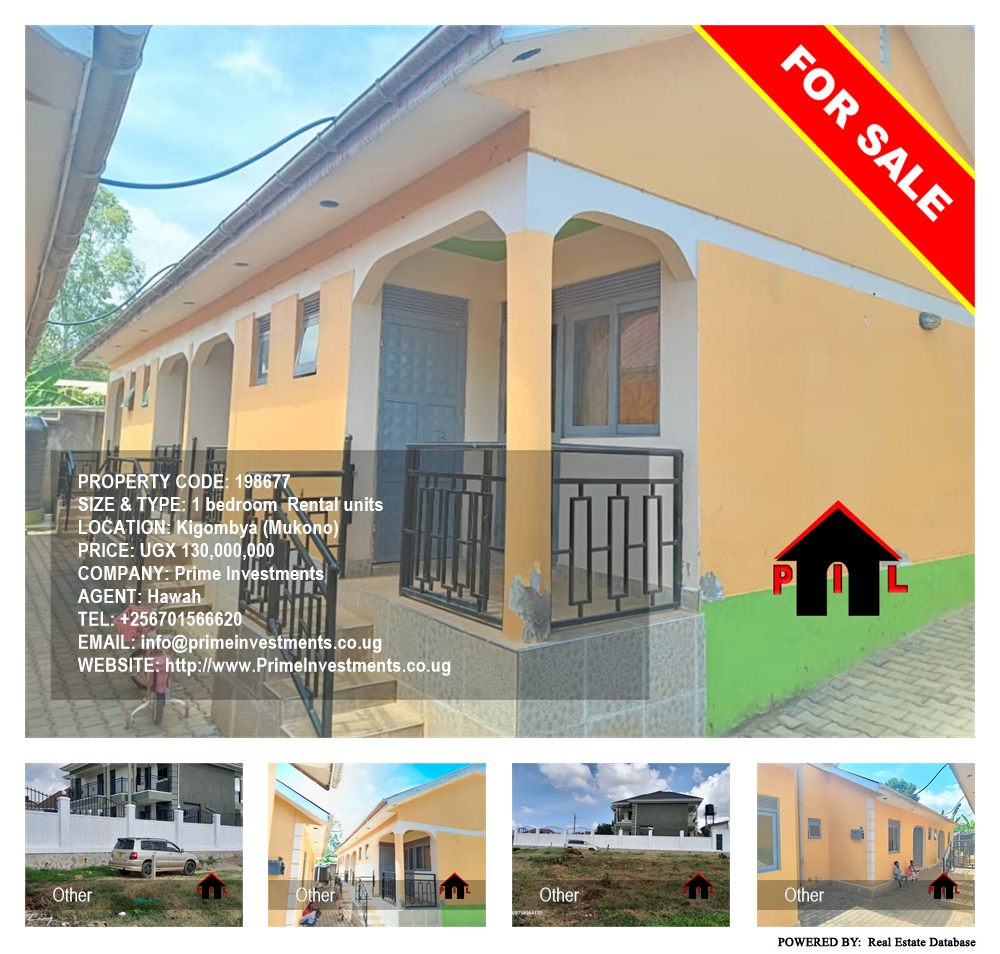 1 bedroom Rental units  for sale in Kigombya Mukono Uganda, code: 198677