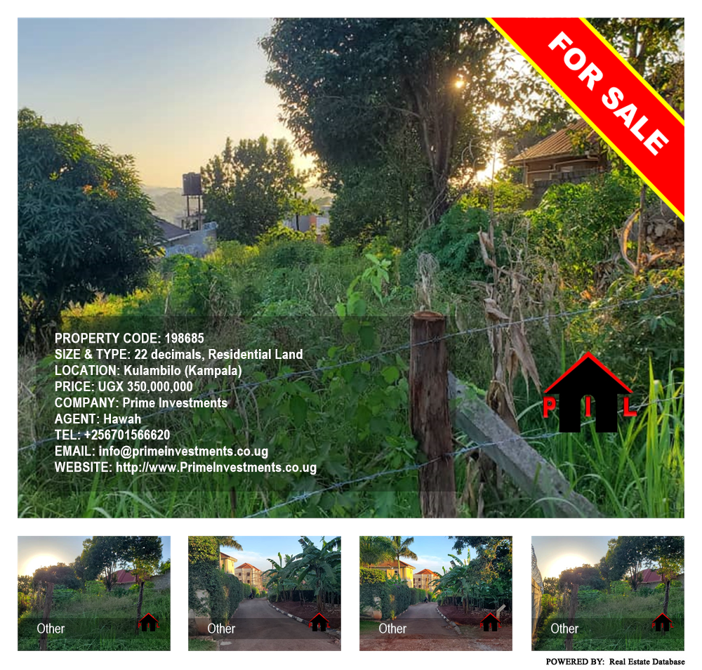 Residential Land  for sale in Kulambilo Kampala Uganda, code: 198685