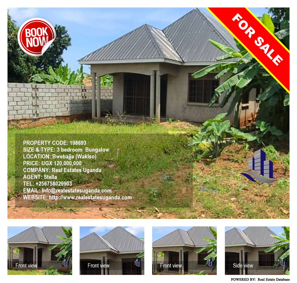 3 bedroom Bungalow  for sale in Bwebajja Wakiso Uganda, code: 198693