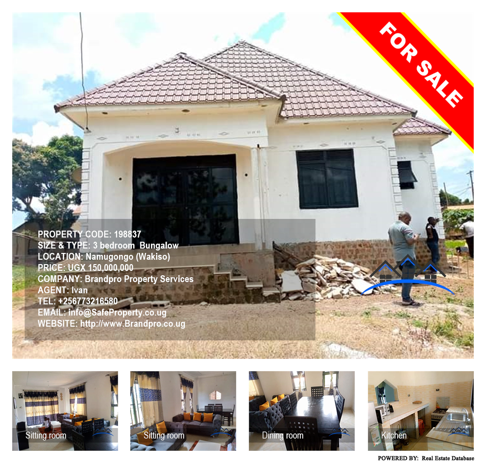 3 bedroom Bungalow  for sale in Namugongo Wakiso Uganda, code: 198837