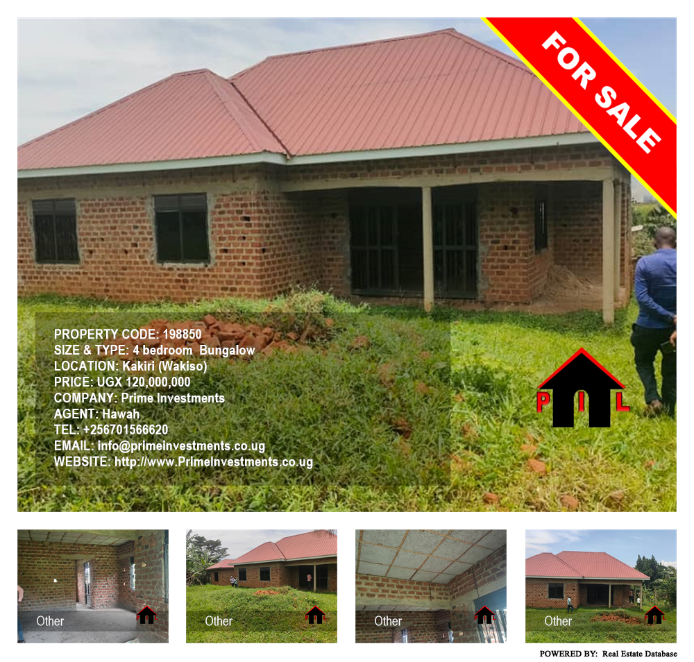 4 bedroom Bungalow  for sale in Kakiri Wakiso Uganda, code: 198850