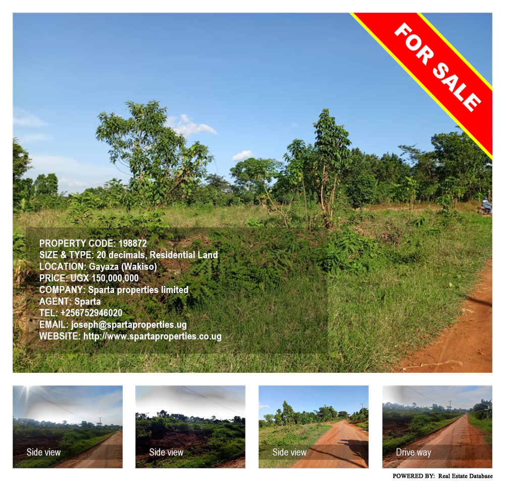 Residential Land  for sale in Gayaza Wakiso Uganda, code: 198872