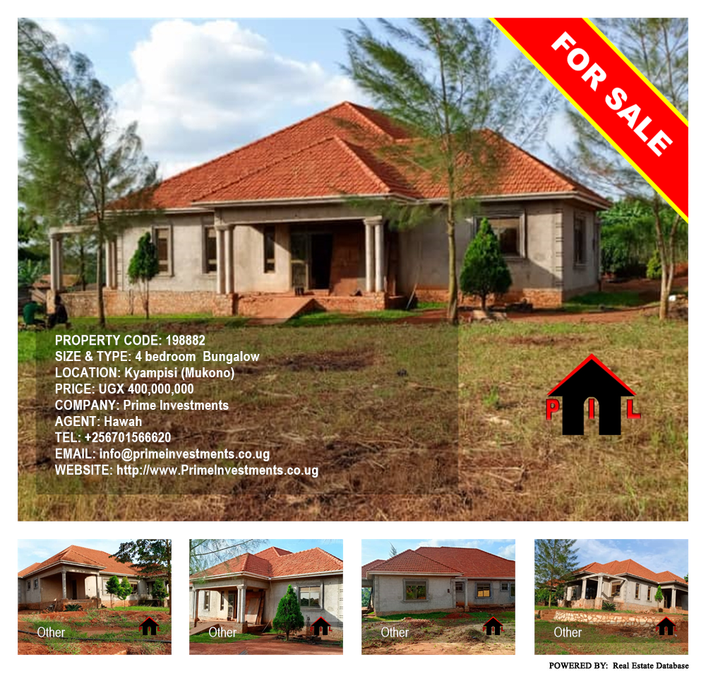 4 bedroom Bungalow  for sale in Kyampisi Mukono Uganda, code: 198882