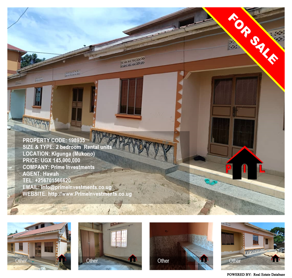 2 bedroom Rental units  for sale in Kigunga Mukono Uganda, code: 198935