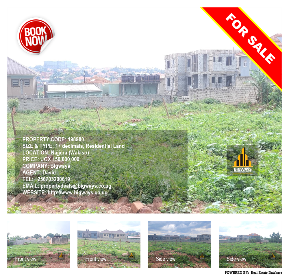 Residential Land  for sale in Najjera Wakiso Uganda, code: 198980