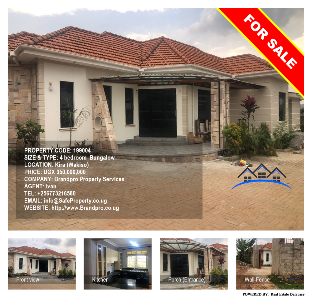 4 bedroom Bungalow  for sale in Kira Wakiso Uganda, code: 199004