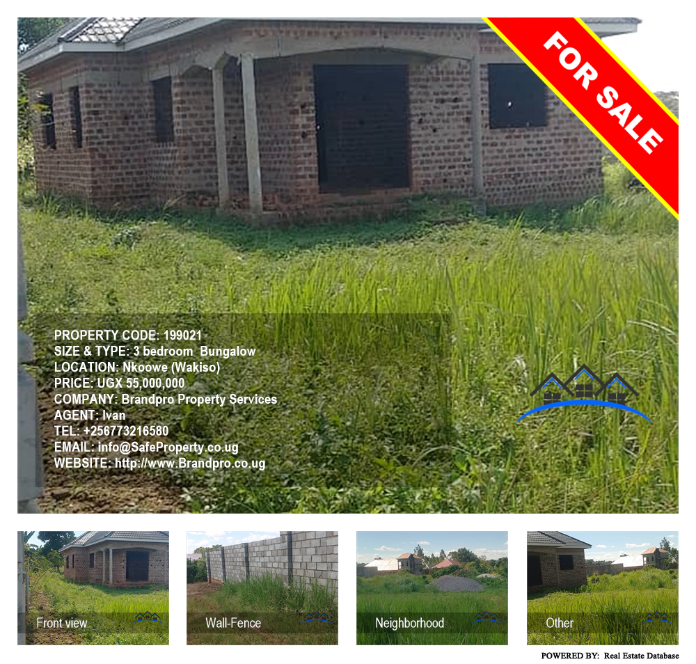 3 bedroom Bungalow  for sale in Nkoowe Wakiso Uganda, code: 199021