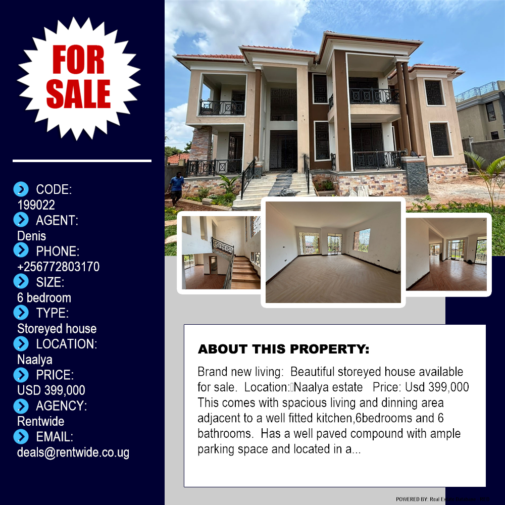 6 bedroom Storeyed house  for sale in Naalya Kampala Uganda, code: 199022